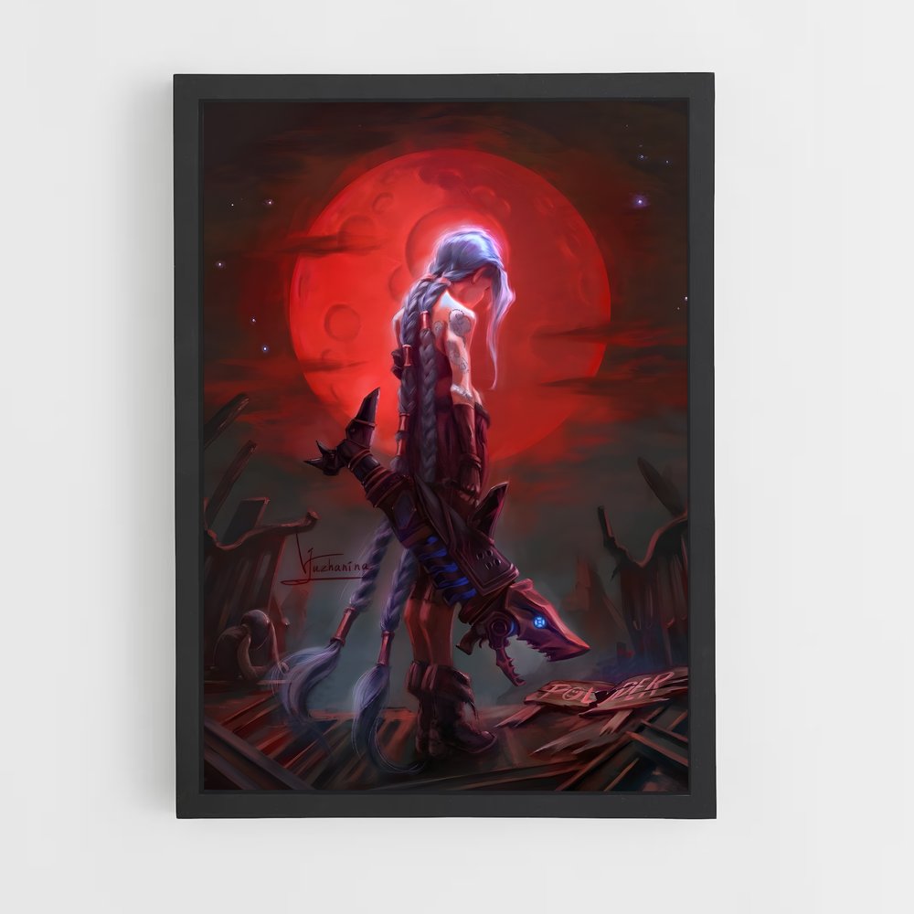 Poster Lame de Lune Rouge – affiche League Of Legends (vue 2)